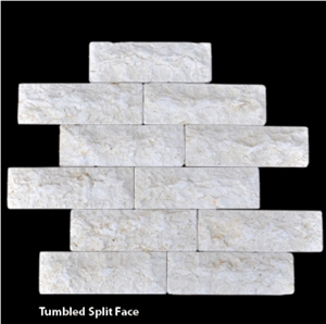 Jerusalem Bone White Limestone Mushroomed Walling Tiles
