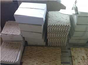 Beige Marble Polished Mosaic,Wall Mosaic Pattern