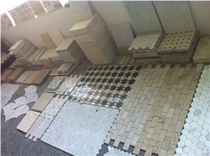 Beige Marble Tumbled Mosaic,Wall Mosaic