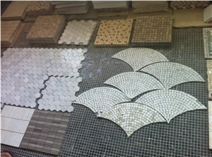 Beige Marble Tumbled Mosaic,Wall Mosaic