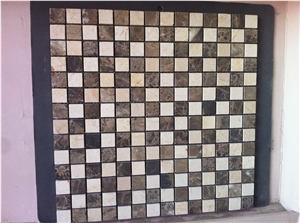 Emperador Marble+Beige Marble Mosaic,Mosaic 16