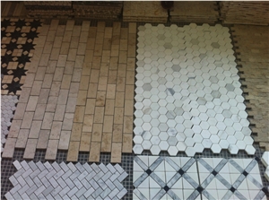 Mosaic 13, Beige Limestone Mosaic,Brick Limestone