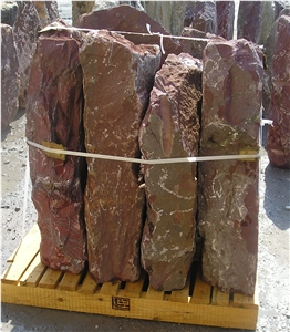 Aegean Bordeaux Marble Garden Pillar