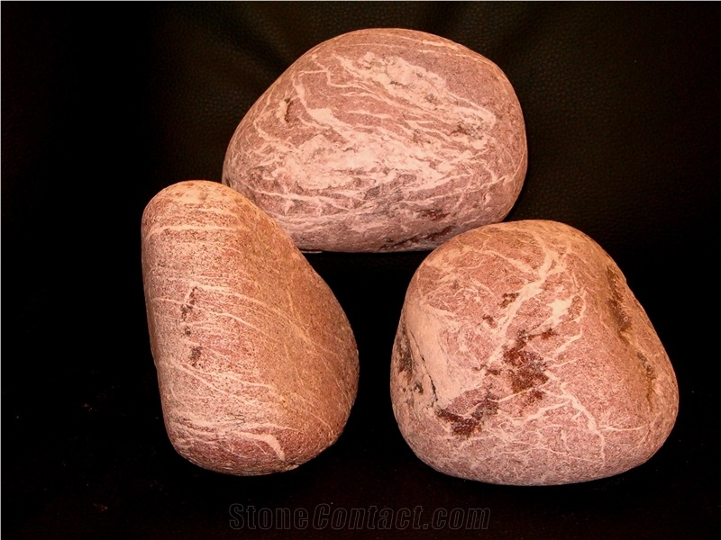 Bordeaux Rosso, Red Marble Pebble