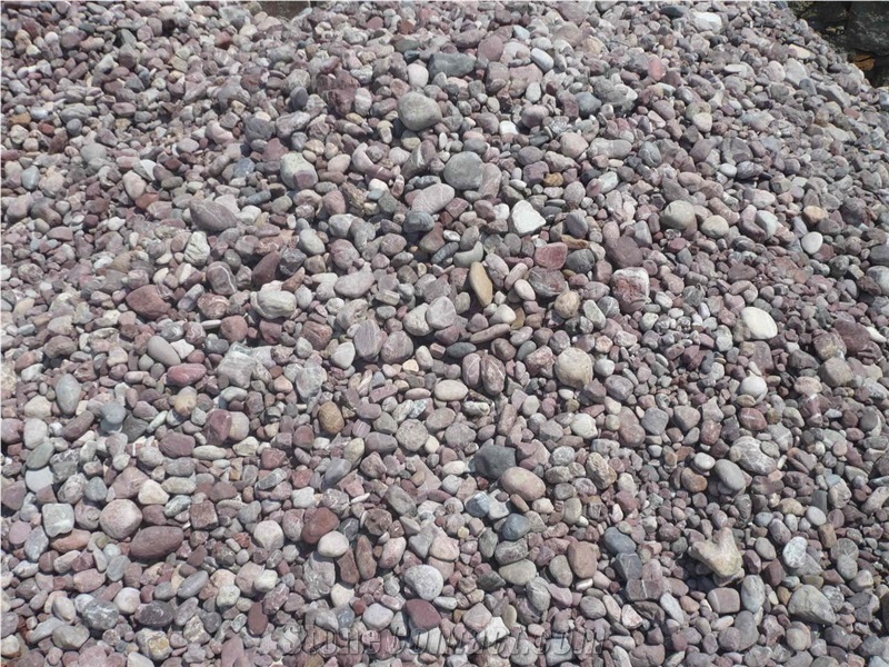 Red Marble Pebble Stone
