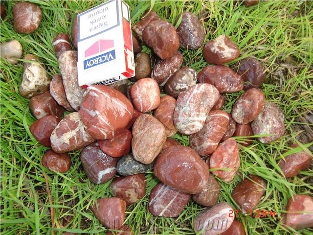 Red Marble Pebble Stone