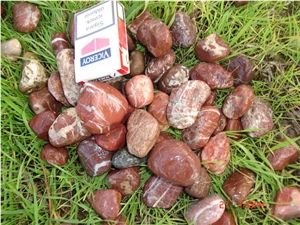 Red Marble Pebble Stone