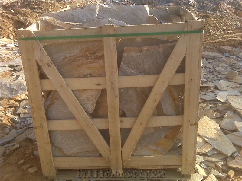 Yellow Slate Irregular Flagstone