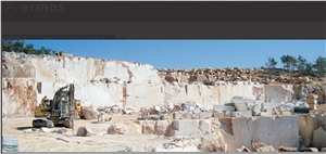 Golden Crystal White Marble Blocks