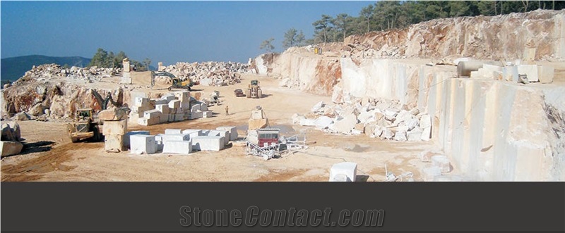 Golden Crystal White Marble Blocks