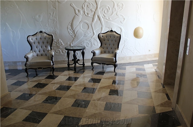 Golden Crystal White Marble Slabs and Tiles