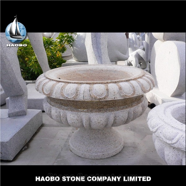 Garden Granite Flowerpots, Yellow Granite Pots