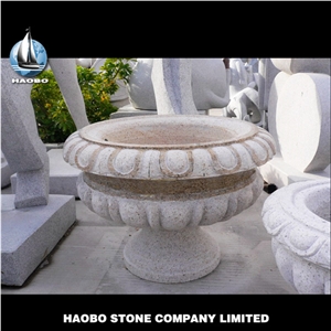 Garden Granite Flowerpots, Yellow Granite Pots