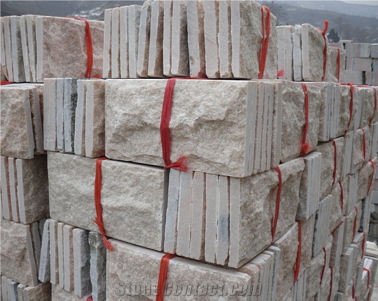 China Pink Quartzite Mushroom Stone
