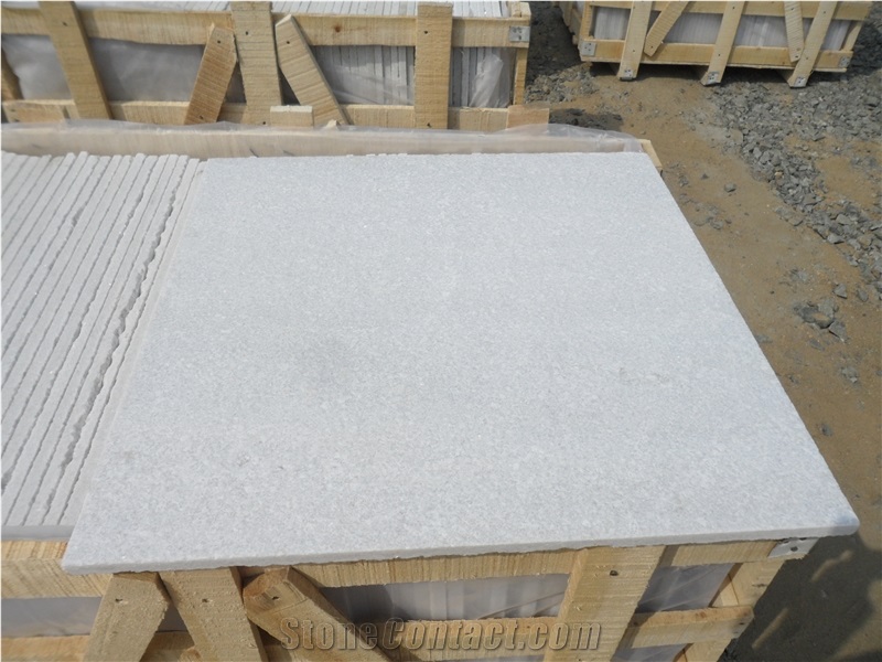 China White Quartzite Flamed Slabs & Tiles