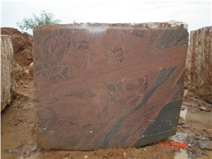 Red Multicolor Blocks, Red Granite Block