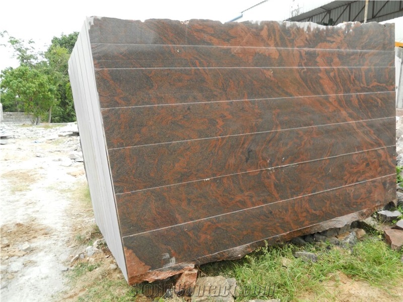 Red Multicolor Blocks, Red Granite Block