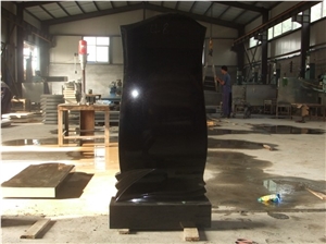 Hebei Black Granite Grave Stone, Headstone
