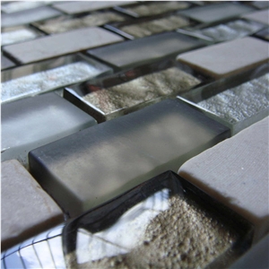 High Quality Glass and Marble Mosaic Tile (HCM-X-044) High Quality Glass and Marble Mosaic Tile (HCM-X-044)