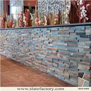 Cultured Stone Veneer, Slate Ledge Stone Walling,China Multicolor Slate Ledgestone