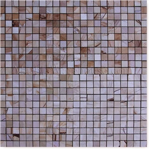 Teak Wood Marble Mosaic