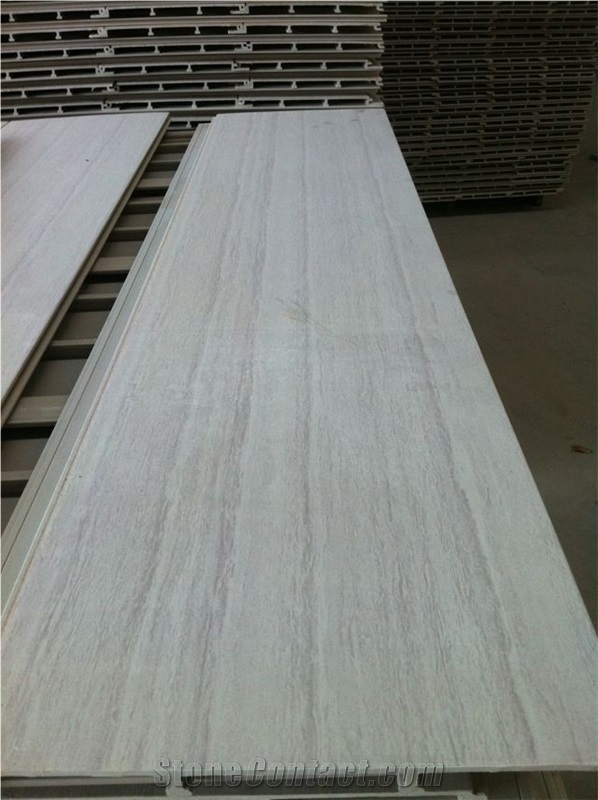 Stone Panel with Wood Grain Which Made from Marble Powder