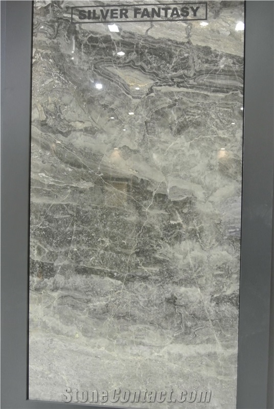 Silver Fantasy Marble Slabs, Tiles