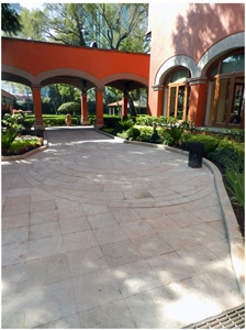 Crema Del Desierto Limestone Pavement, Beige Limestone Pavers, Paving Stone