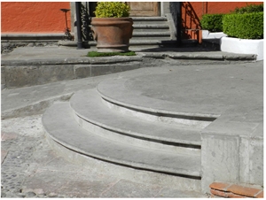 Santo Tomas Gris Marble Steps, Grey Marble Deck Stairs