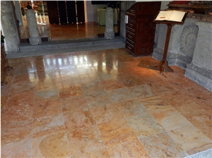 Ticul Naranja Limestone Floor Tiles, Mexico Red Limestone Ticul Naranja Limestone Floor Tiles, Mexico Red Limestone