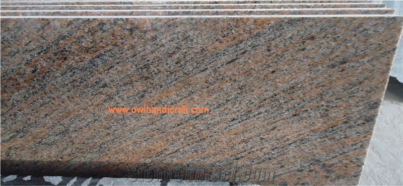 Raw Silk Pink, Brown Gold Granite Slabs & Tiles
