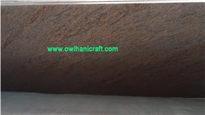 Raw Silk Pink, Brown Gold Granite Slabs & Tiles