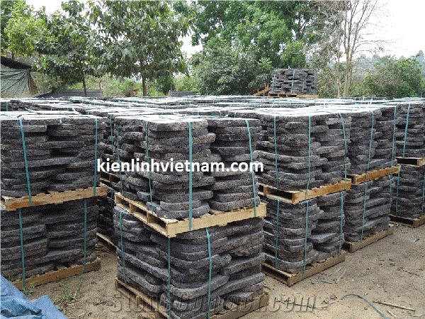 Basalt Stone Paving Step, Grey Natural Color Stepping Volcanic Stone