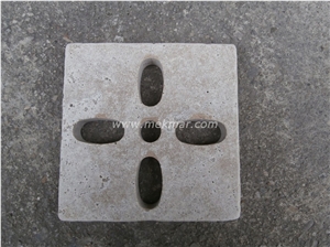 Grille Siphon Antique Model 956 Beige Travertine Water Drainage Grille Siphon Antique Model 956 Beige Travertine Water Drainage