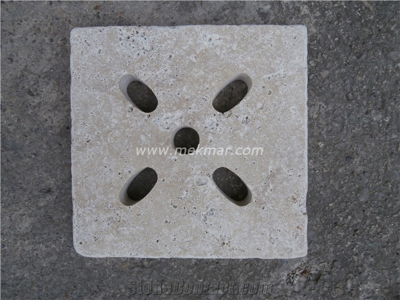 Grille Siphon Antique Travertine Water Drainage