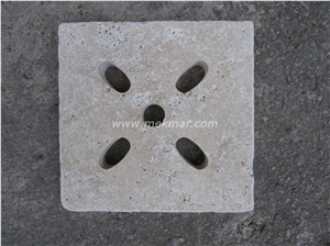 Grille Siphon Antique Travertine Water Drainage
