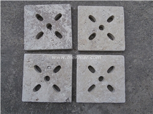 Grille Siphon Antique Travertine Water Drainage