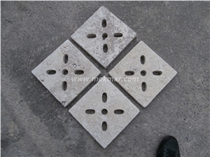 Grille Siphon Antique Travertine Water Drainage