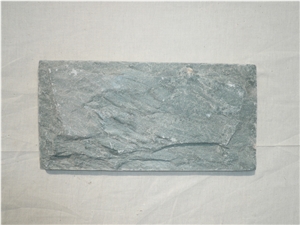 Mushroomed Green Slate Wall Stone, China Green Slate Mushroom Stone
