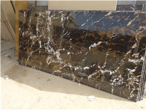 Black & Gold a Quality Slabs, Black Gold Marble Slabs