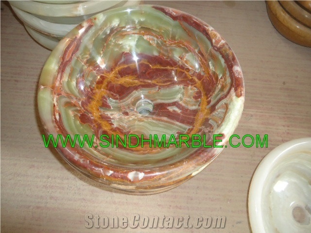 Multi Green Onyx Sinks, Dark Green Onyx Sinks