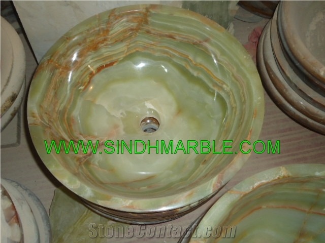 Multi Green Onyx Sinks, Dark Green Onyx Sinks
