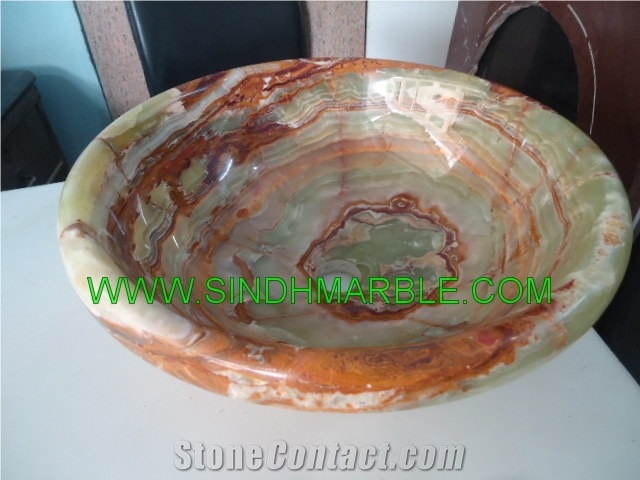 Multi Green Onyx Sinks, Dark Green Onyx Sinks