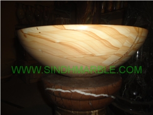 Teak Wood Marble Sinks