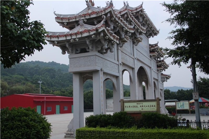 Chinese Traditional Style Granite Landscaping Gates