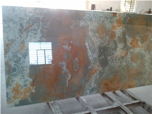 Green Onyx Glass Composite Slabs