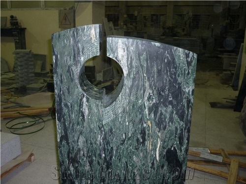 Olive Green Granite Headstone