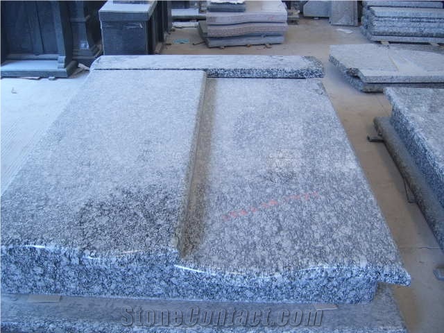 Spray White Granite Monument, Grey Granite Monument