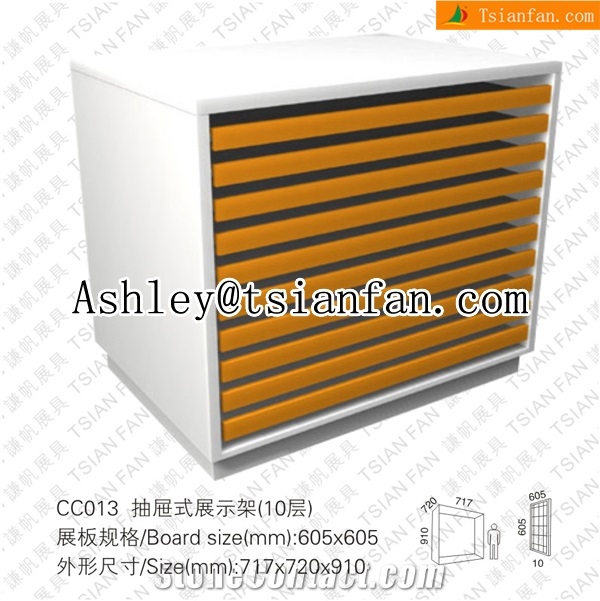 Cc013 Stone Display Stand,stone Sample Stand, Drawer Displays, Drawer Stone Stand