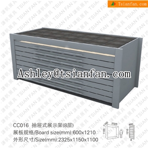 Cc016 Stone Display Stand,stone Sample Stand, Drawer Displays, Drawer Stone Stand